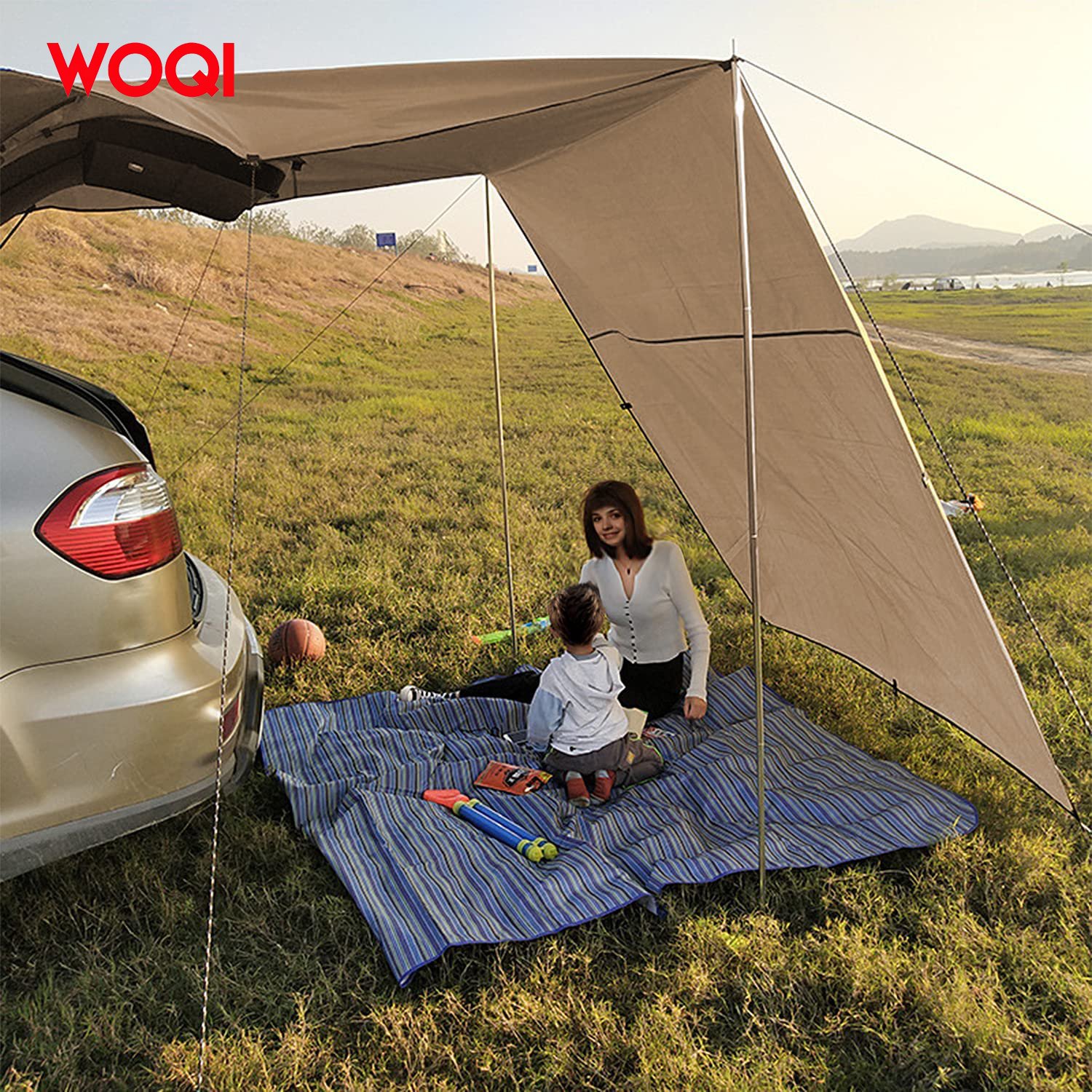 WOQI china made newest electric caravan car awning