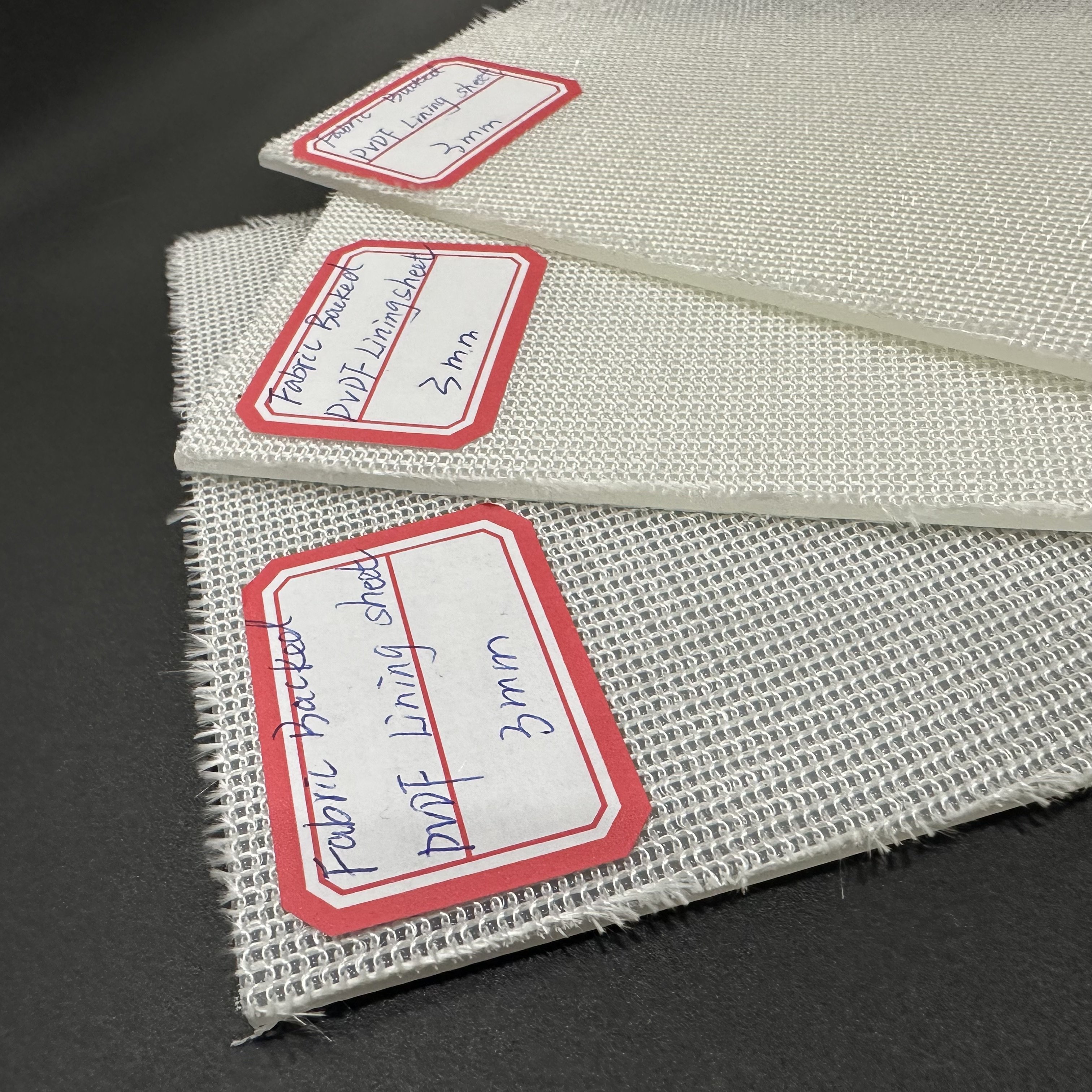 PVDF Flat Sheet Backed Fiberglass Fabric with Fiber Membrane used for Petroleum Chemical Industry.
