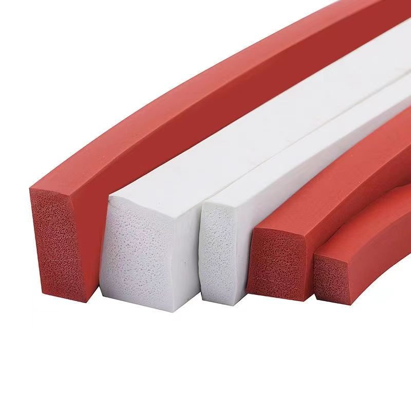 Heat resistant Silicone Extruded Rubber Seal Customized different Shape Sponge Cord/silicone foam sealing tube