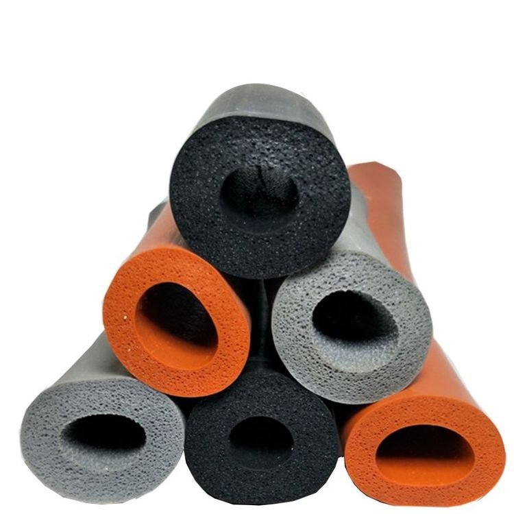 Heat resistant Silicone Extruded Rubber Seal Customized different Shape Sponge Cord/silicone foam sealing tube