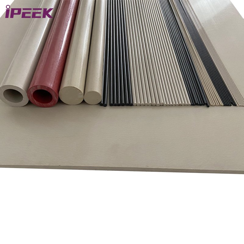 iPEEK Customize Length 1m 2m 3m Roll Bar Ceramic White PEEK Plastic Round Rods Stick