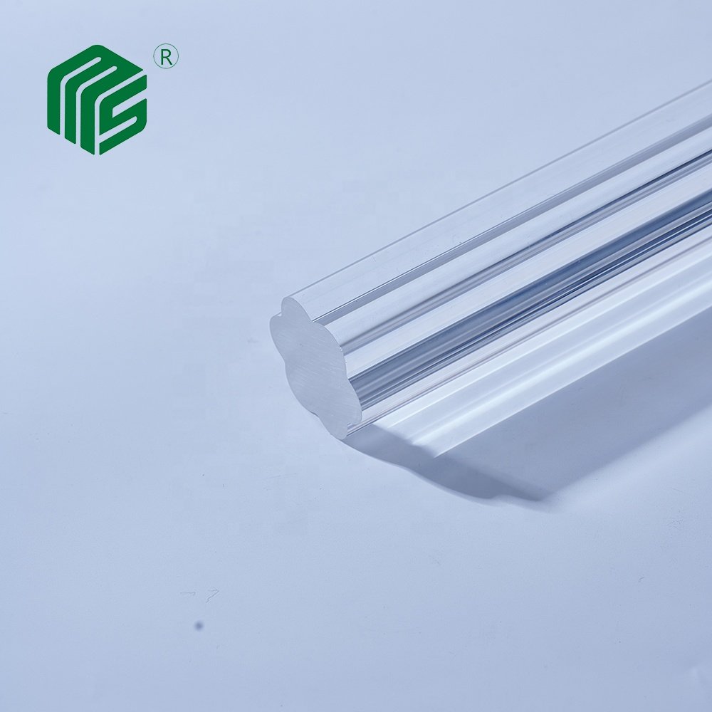 Customized special shape Transparent acrylic pmma rods with LED lighting