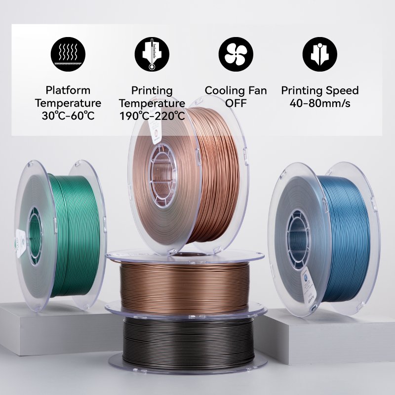 Just Produced Kexcelled Top Quality Plastic Rods 3D Printing Metal Fill Aluminum Copper Bronze Pla Filament In Stock 1.75Mm 1Kg