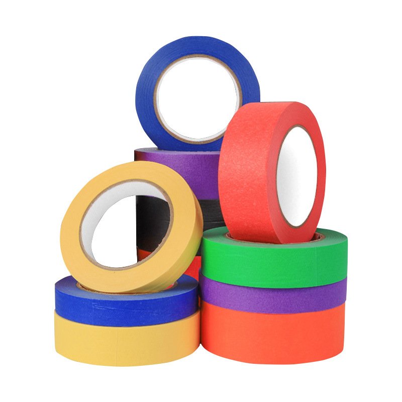 Colorful Automotive Painting Transparent Crepe Paper Masking Tape For Wall Decoration