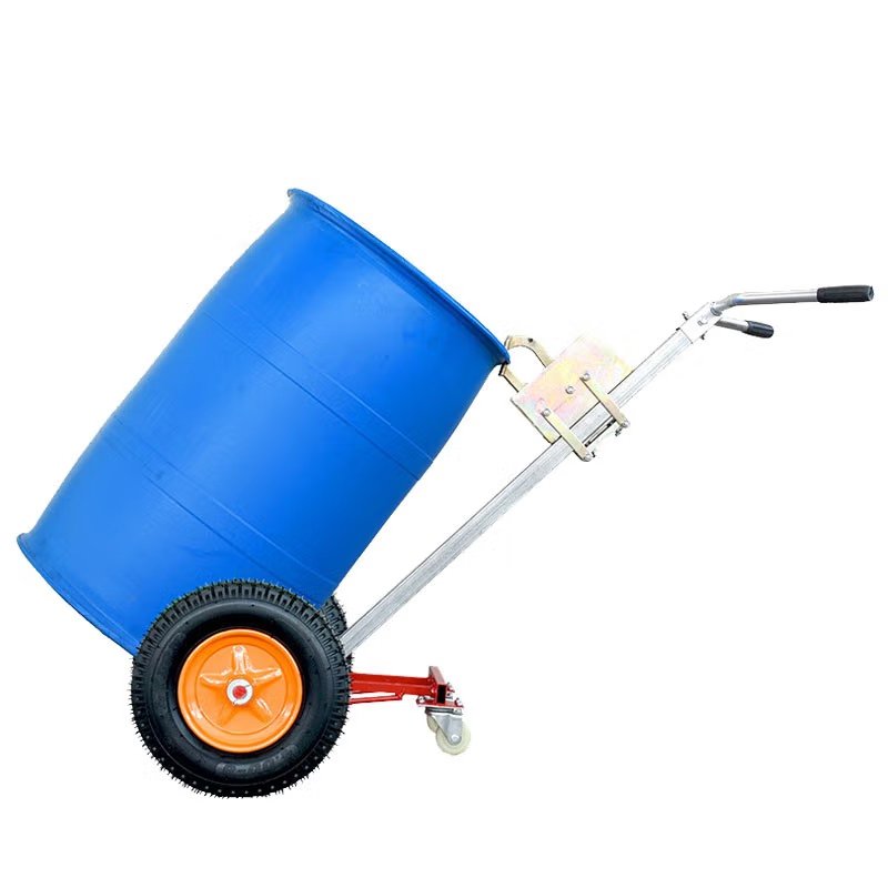 HYSTIC 450kg Manual Multi-Functional Olecranon Drum Trolley Light Simple Iron Plastic Dual Use Oil Drum Truck OEM Customizable