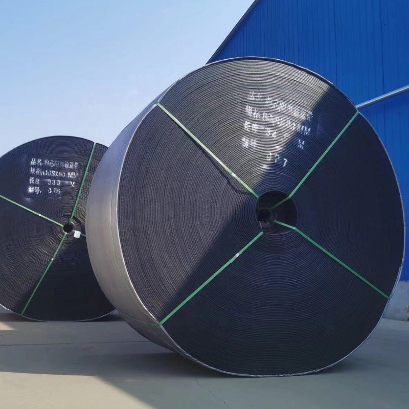 custom EP500 4 ply endless rubber belt roll abrasion resistant polyester canvas conveyor belt