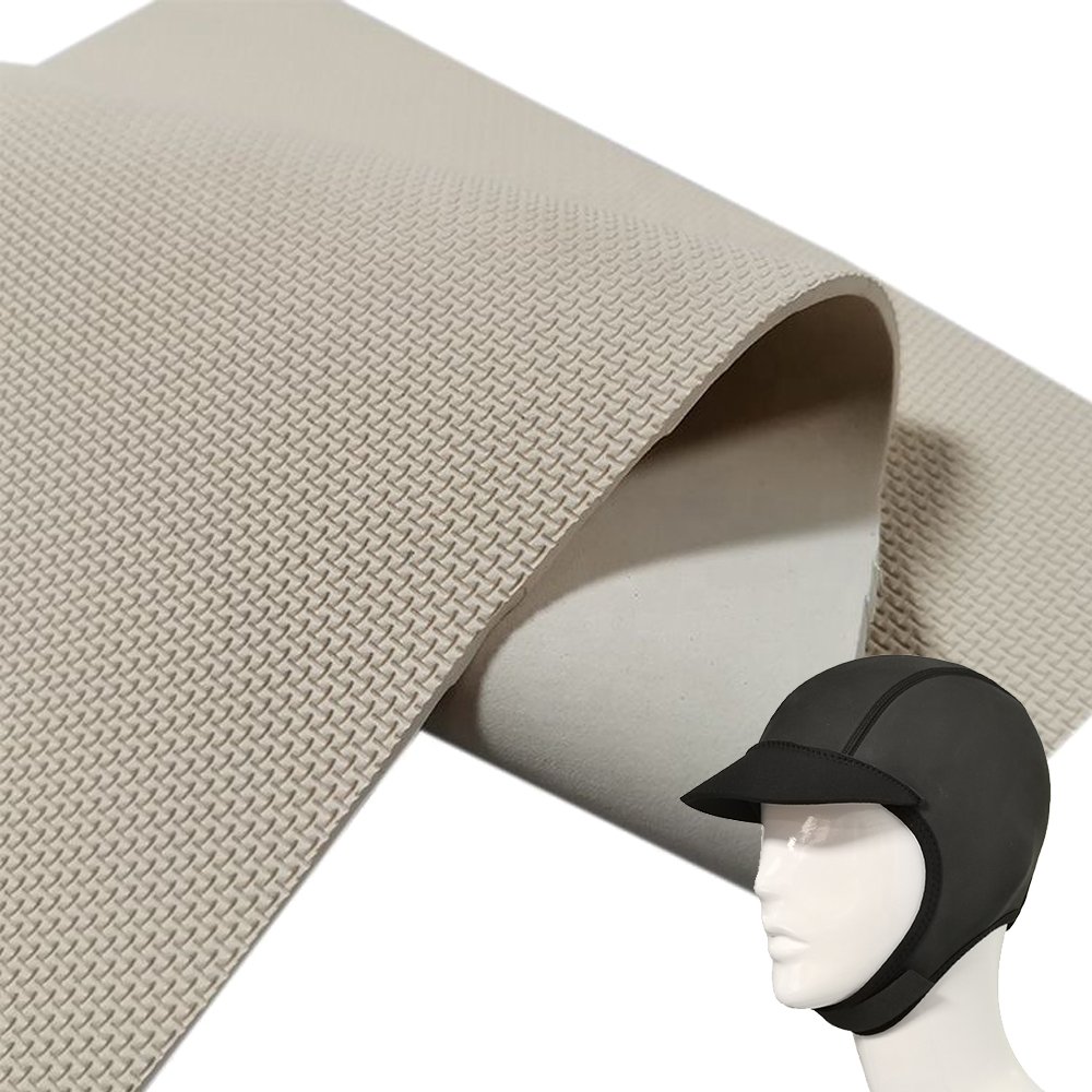 Anti Slip Shark Skin White/Black Embossed Neoprene Fabric Rubber Sheet Roll for Wetsuit