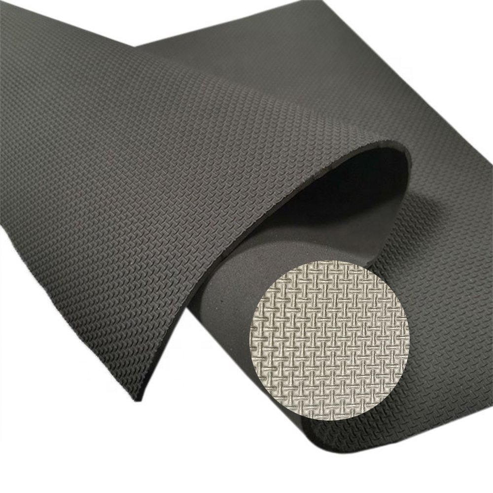 Anti Slip Shark Skin White/Black Embossed Neoprene Fabric Rubber Sheet Roll for Wetsuit