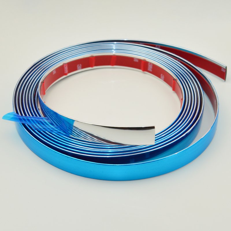 Silver Soft PVC Chrome Moulding Car Door Protector Stickers Trim Lines Anti-Collision Tape Door Edge Guard Plate Bright Tape