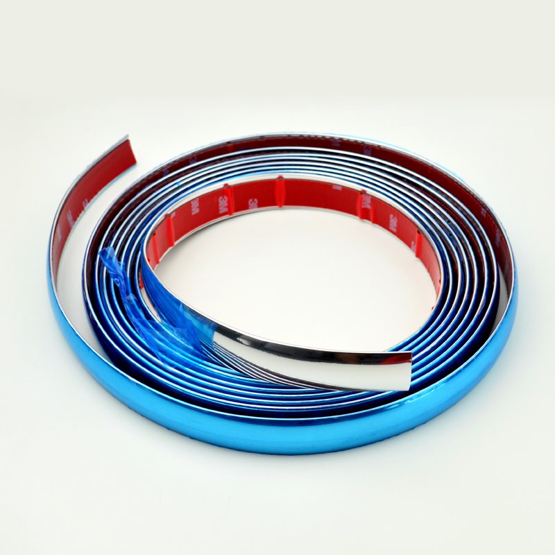 Silver Soft PVC Chrome Moulding Car Door Protector Stickers Trim Lines Anti-Collision Tape Door Edge Guard Plate Bright Tape