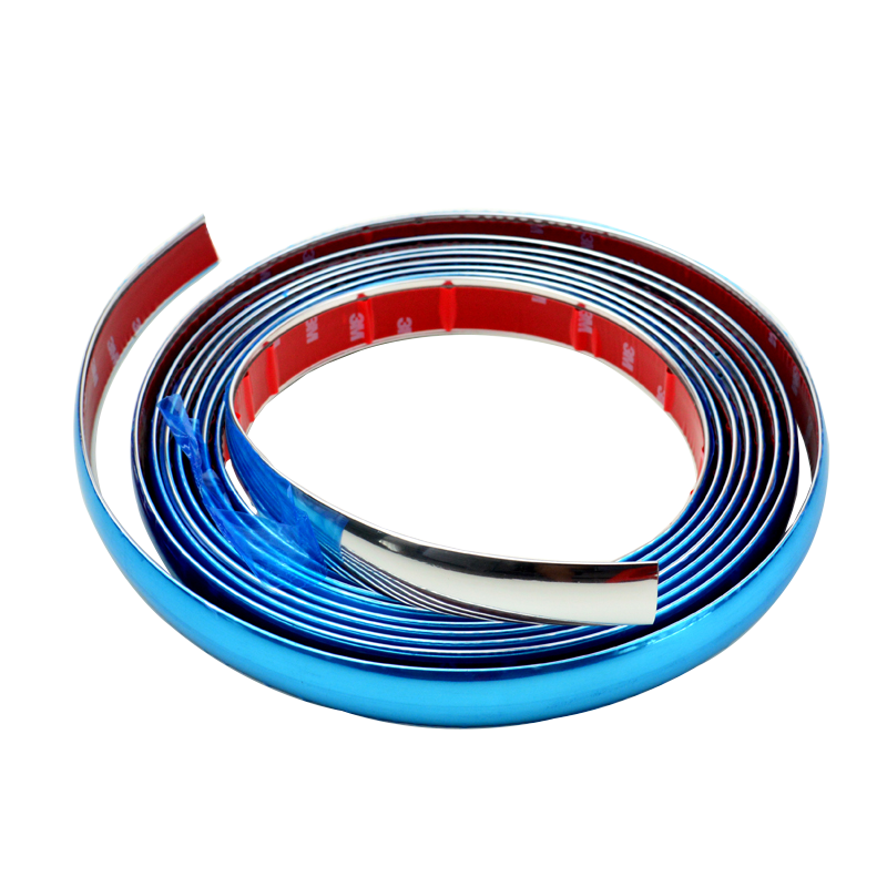 Silver Soft PVC Chrome Moulding Car Door Protector Stickers Trim Lines Anti-Collision Tape Door Edge Guard Plate Bright Tape