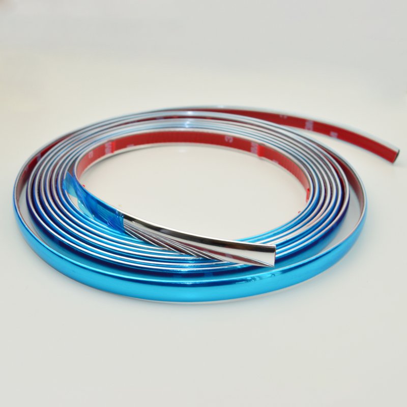 Silver Soft PVC Chrome Moulding Car Door Protector Stickers Trim Lines Anti-Collision Tape Door Edge Guard Plate Bright Tape
