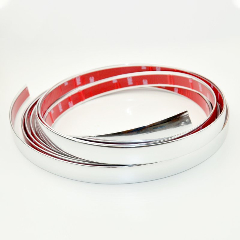 Auto Bumper Grill Anti-Collision Tape Edge Guard Plate Bright Sticker Chrome Moulding Trim Car Door Protector Stickers Strip