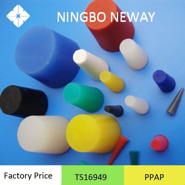 Standard customized silicon threaded rubber stopper items
