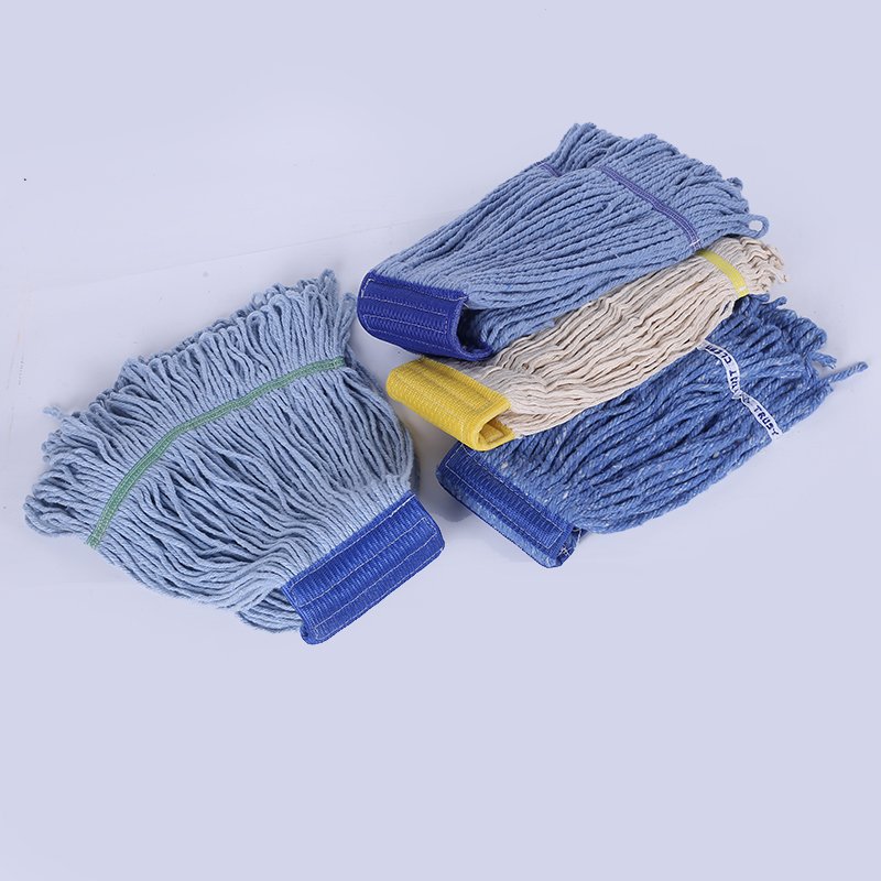 Professional Wholesaler High Water Absorption Premium Cotton Loop Cut End Narrow Mop Head Clip Mop Refill
