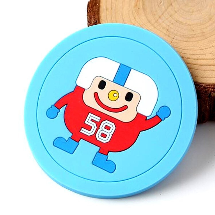 Factory Price Custom Design Silicone Coaster With Logo Soft PVC Rubber Round Coaster