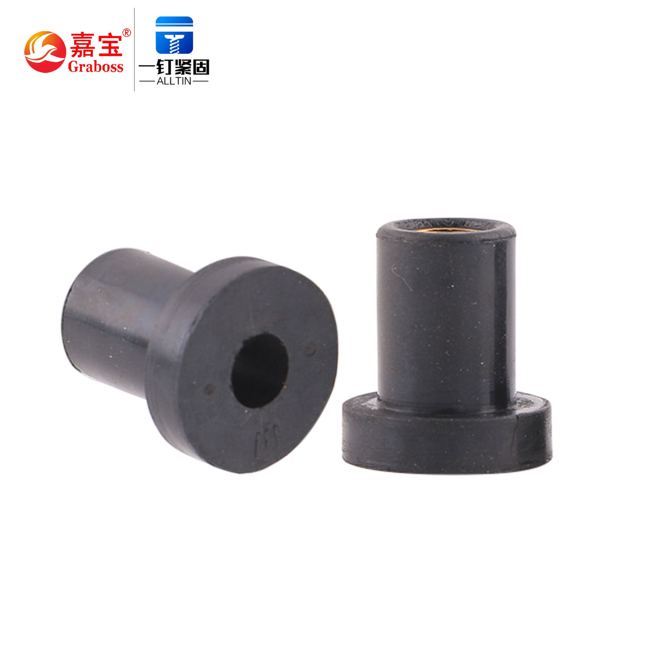 Rubber Nut EPDM Motorcycle Modification Nut 1/4-20 M6 Rubber Expansion Nut Rubber Rivet Fasteners Hardware