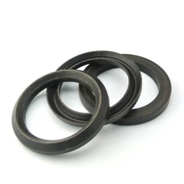 Hydraulic piston and rod FKM/fluororubber fabric V-shaped packing seal