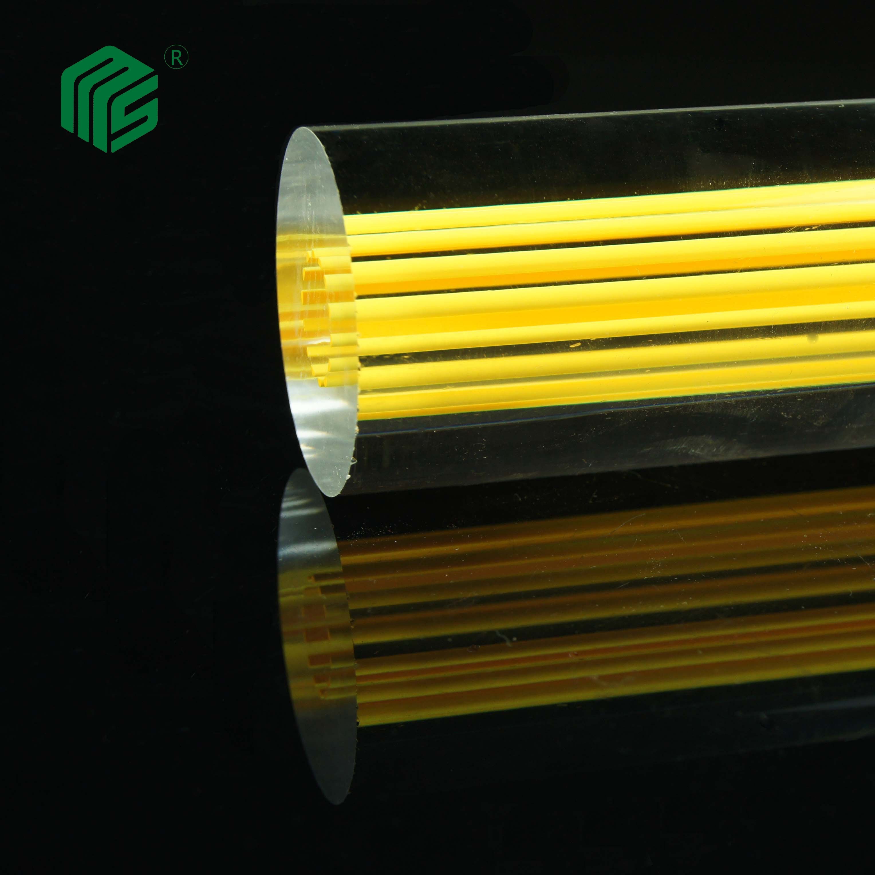 Customized transparent colorful acrylic rods with LED lighting