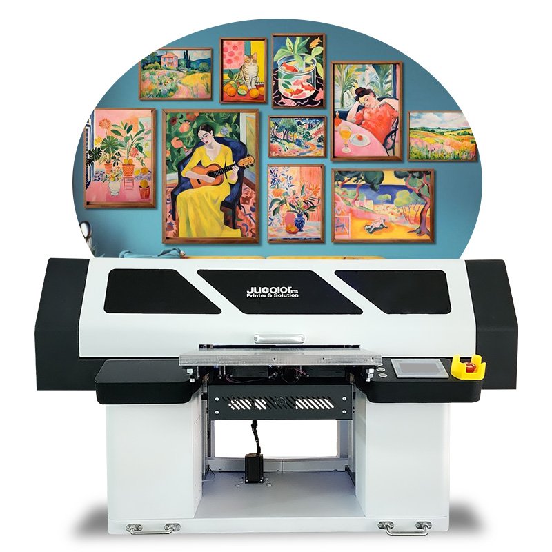 Jucolor A2+ uv printer with visual positioning scanner system for jewelry glass acrylic wood metal uv flatbed printer 6042