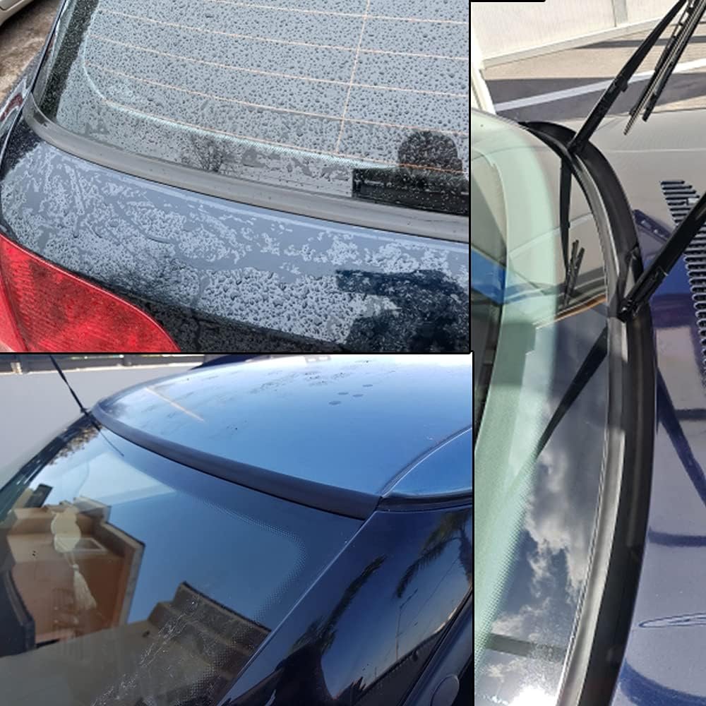 1.7m Universal Black Car Front Windshield Panel Decorative Trim h-type Sealing Protective Strip Car Rubber Seal Strip