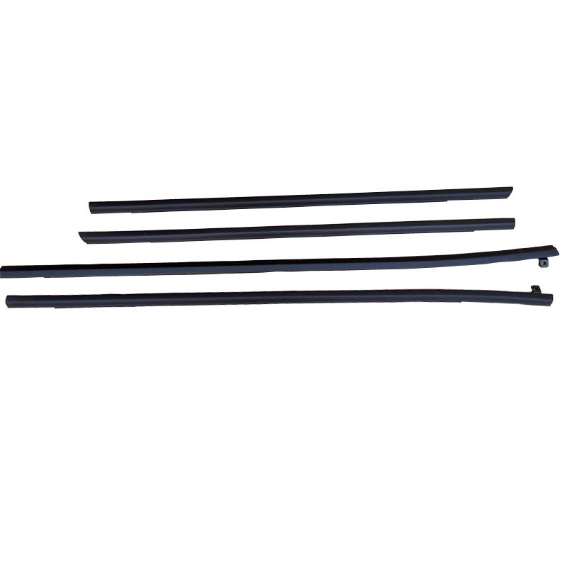 4Ps Chrome Flocked Car Window Door Belt Molding Weatherstrip Rubber Seal Weather Strip Seal For Nissan Sylphy 2012 2017