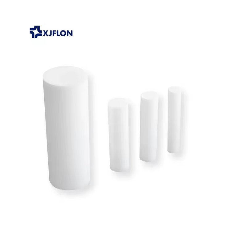 manufacturer custom white plastic round extruded ptfe rod non stick plastic high purity PTFE bar