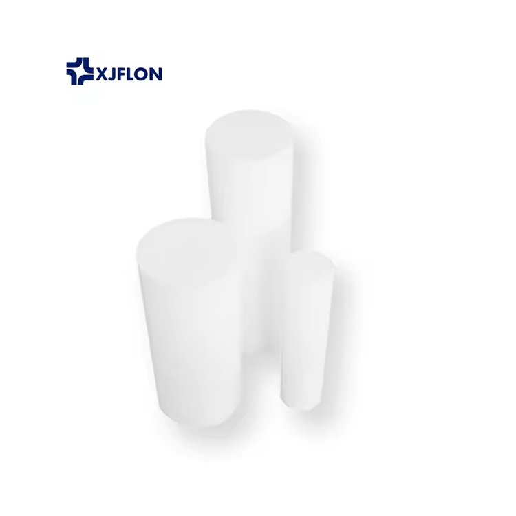 manufacturer custom white plastic round extruded ptfe rod non stick plastic high purity PTFE bar