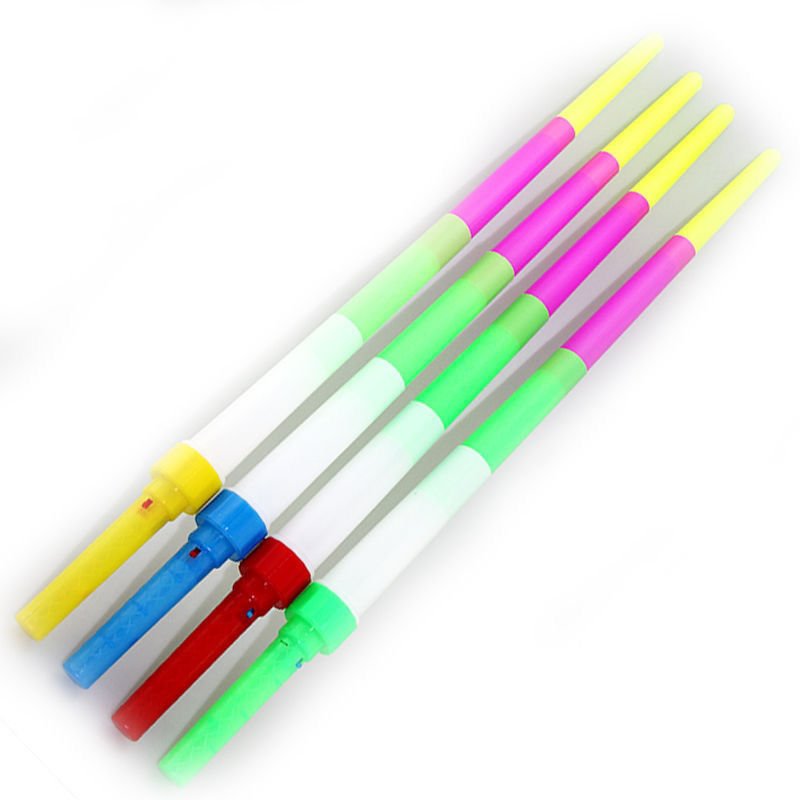 Carnival Kids Party Supplies RGB Light Telescoping Extensible 68cm Retractable Sword Toy Fluorescence Flashing Glow Led Sticks