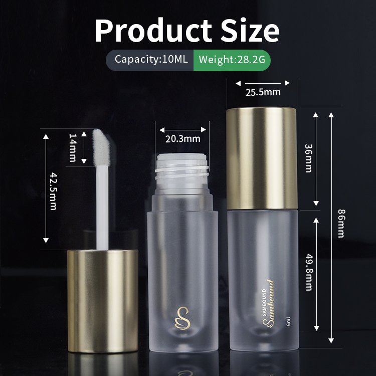 6ml Cute Lip Gloss Containers Tube Rough Rod Lipgloss Tube Empty Custom Chubby Lip Gloss Tube