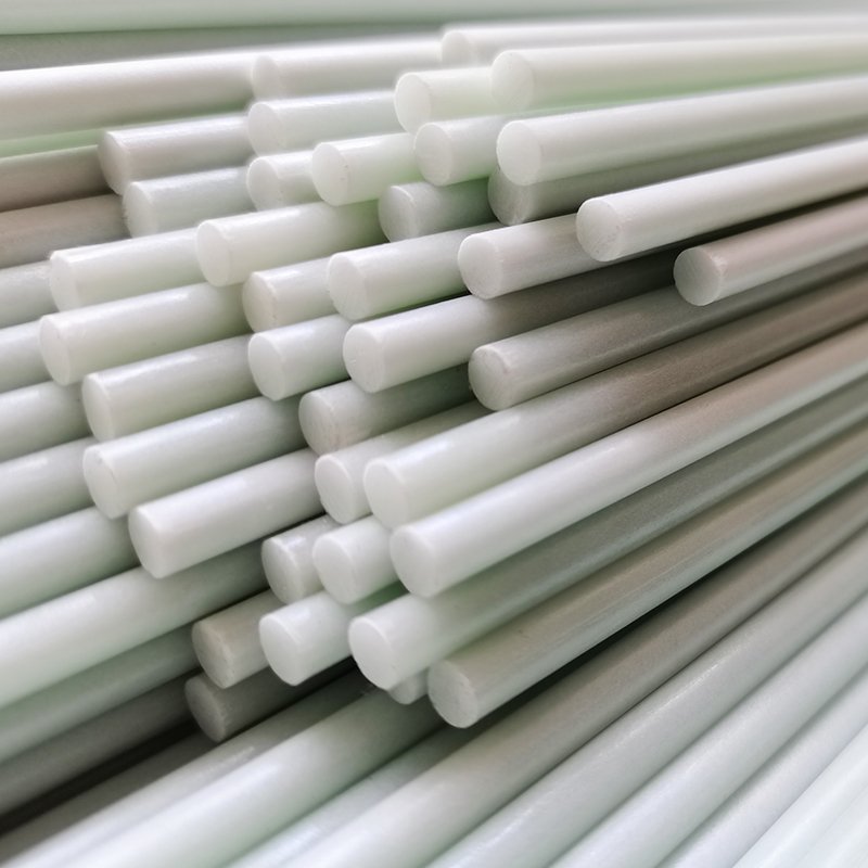 Glass fiber natural color high strength glass fiber rods flexible round sticks fiberglass stake