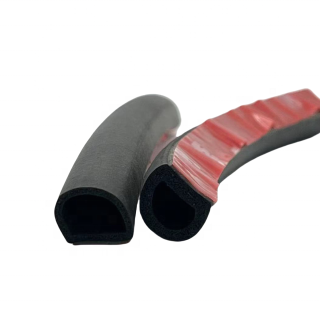 Automotive Universal D Shape Adhesive New Weather Stripping Epdm Soundproof Noise Rubber Seal Strip For Car Truck Door Window