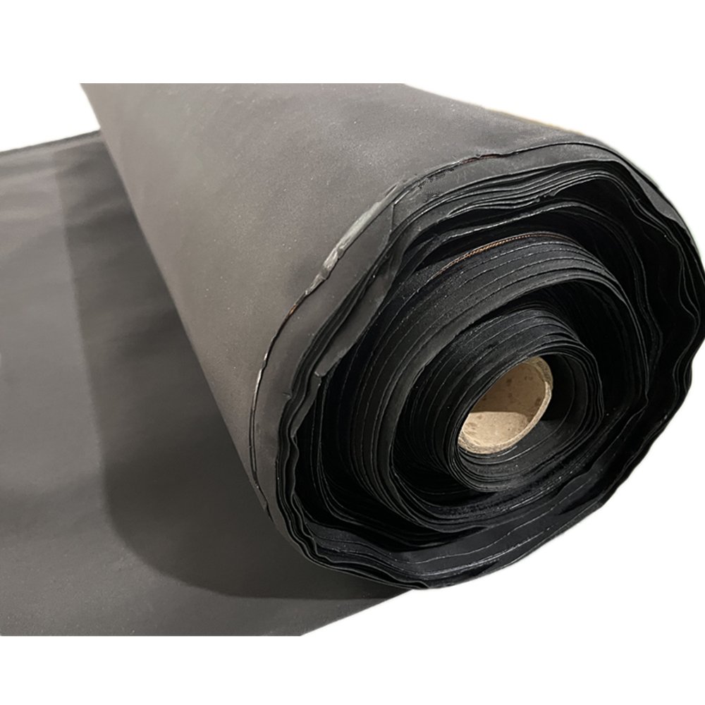 1Mm Rubber Sheet Roll Hypalon With Black Textile Rubberized Fabric Sheet For Outdoor Bags