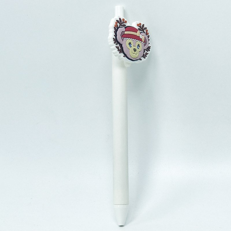 Soft PVC logo ball pen lovely girls PVC pen school students PVC decorative stationery pen