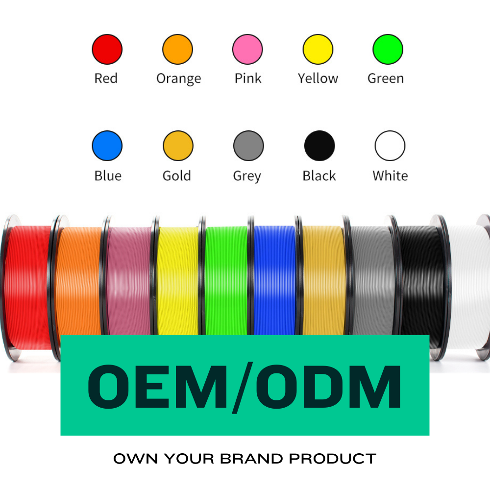 High Quality custom 3d printer filament direct factory production line plastic rod 1kg 1.75mm pla 3d filament