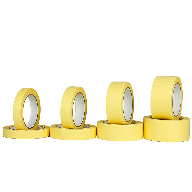 Factory Production Of Durable Yellow Masking Paper Tape Automotive Tape For Overseas Car Repair Market