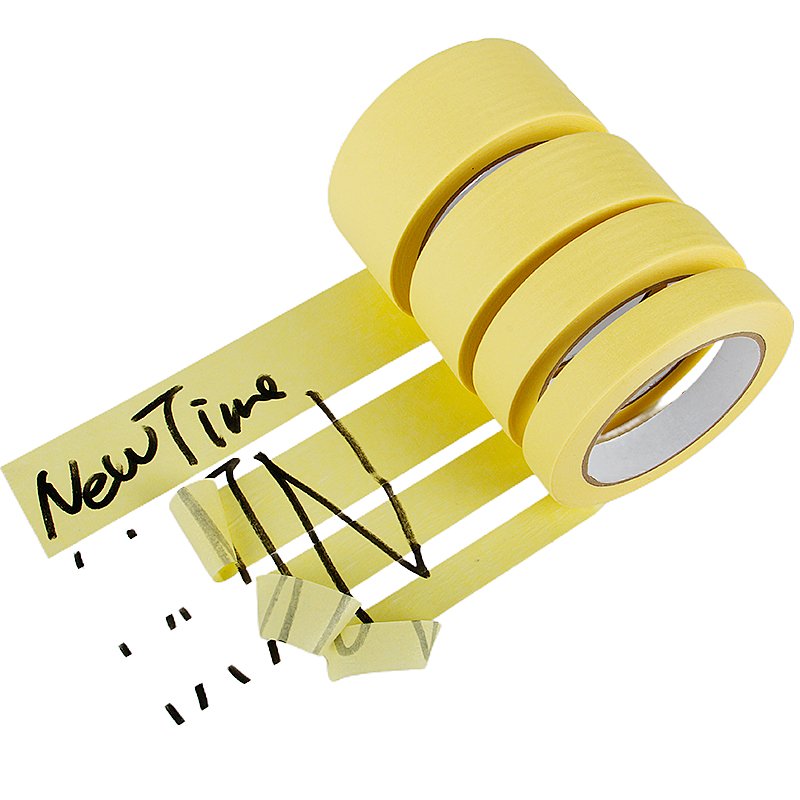 Factory Production Of Durable Yellow Masking Paper Tape Automotive Tape For Overseas Car Repair Market
