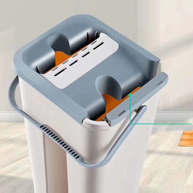 OEM Household Magic Hand Free Floor Cleaning Flat Mop with Bucket Microfibre Fabric Rectangle Sustainable Magic Items