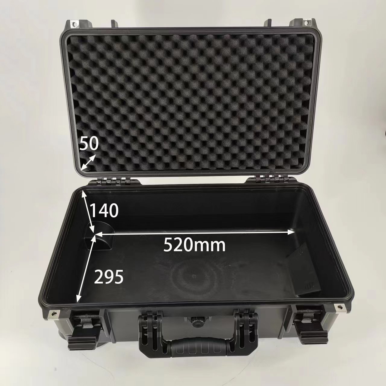 DPC112-9 Factory price hard plastic equipment safety carrying waterproof tool case with wheels and tie rods