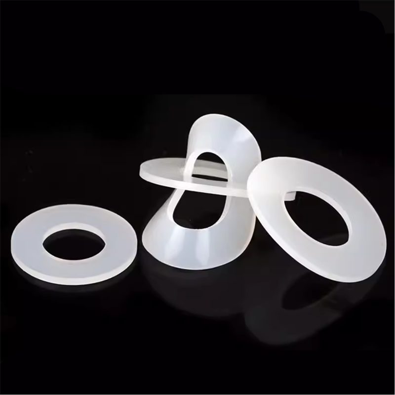 High Temperature Silicone Rubber Gasket Flat Pad Washer For Seal 50mm Custom Size Insulating Washer Clear