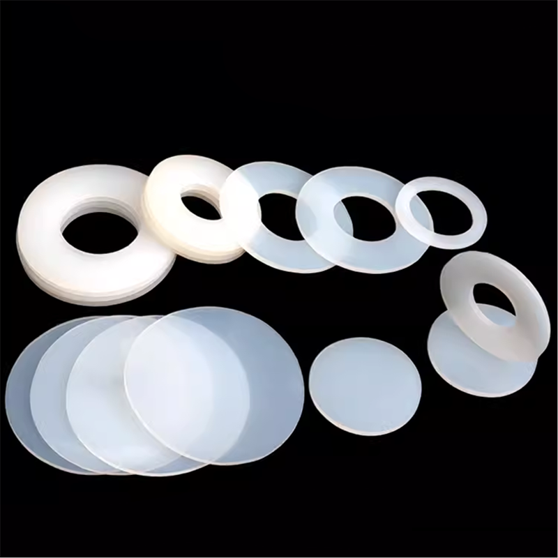 High Temperature Silicone Rubber Gasket Flat Pad Washer For Seal 50mm Custom Size Insulating Washer Clear