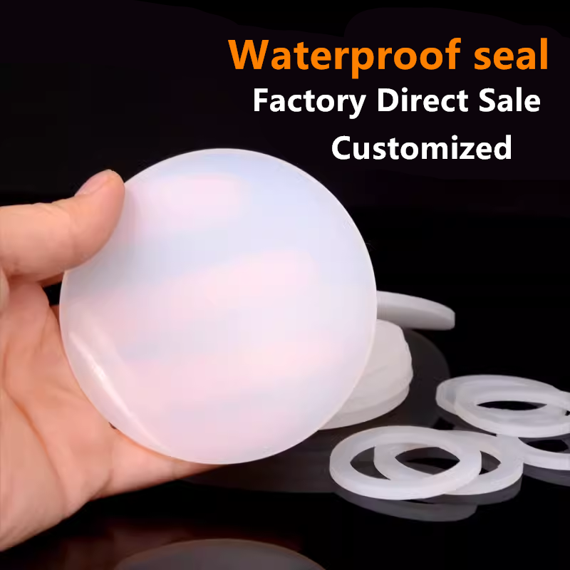 High Temperature Silicone Rubber Gasket Flat Pad Washer For Seal 50mm Custom Size Insulating Washer Clear