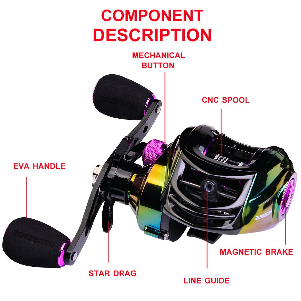 9+1BB High Speed Saltwater Reels Fishing Reel Molinete de Pesca Baitcasting Reels with Magnetic Brake System