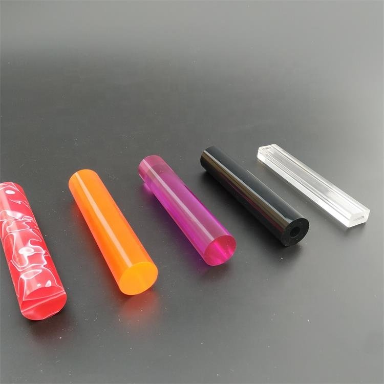 LANDU Custom Shape Casting Extrude Round Acrylic rods Transparent Pmma Bar Plexi glass Plastic Rods