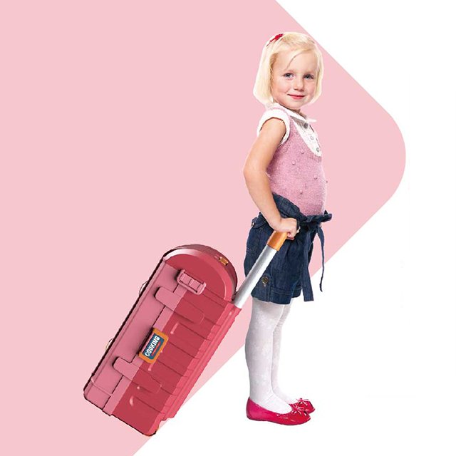 Little Chef 3 In 1 Kitchen Suitcase Toys Children Pretend Play Cooking Food Utensils Cookware Toys Set