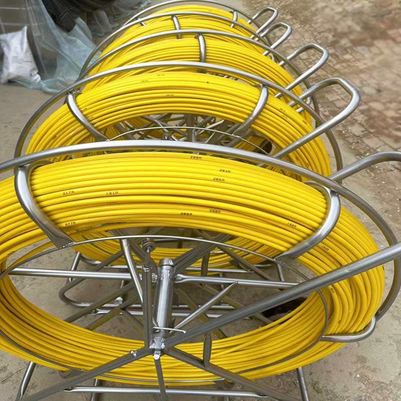 8-16mm wheeled fiberglass duct rodder cable duct rodding for sale detectable duct rodder with repair kit