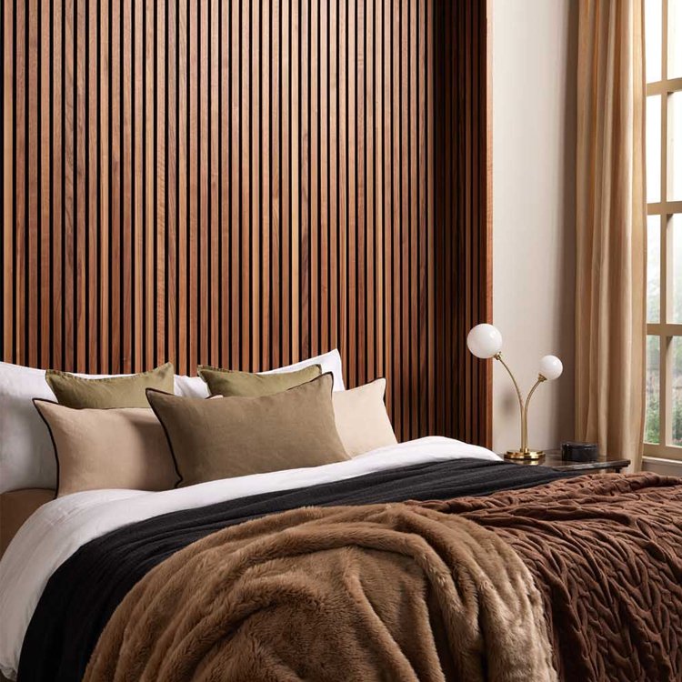 with light strip akupanel mdf rubber sheet Decorative Soundproof diffuser board wood slat wall panel