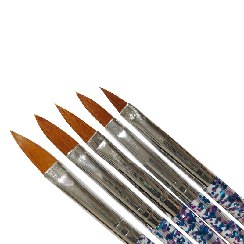 New 5 Nail Art Pens Set Onion Powder Rod Crystal Nail Art Brush Paint Pen