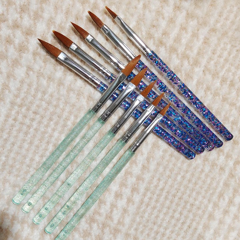 New 5 Nail Art Pens Set Onion Powder Rod Crystal Nail Art Brush Paint Pen