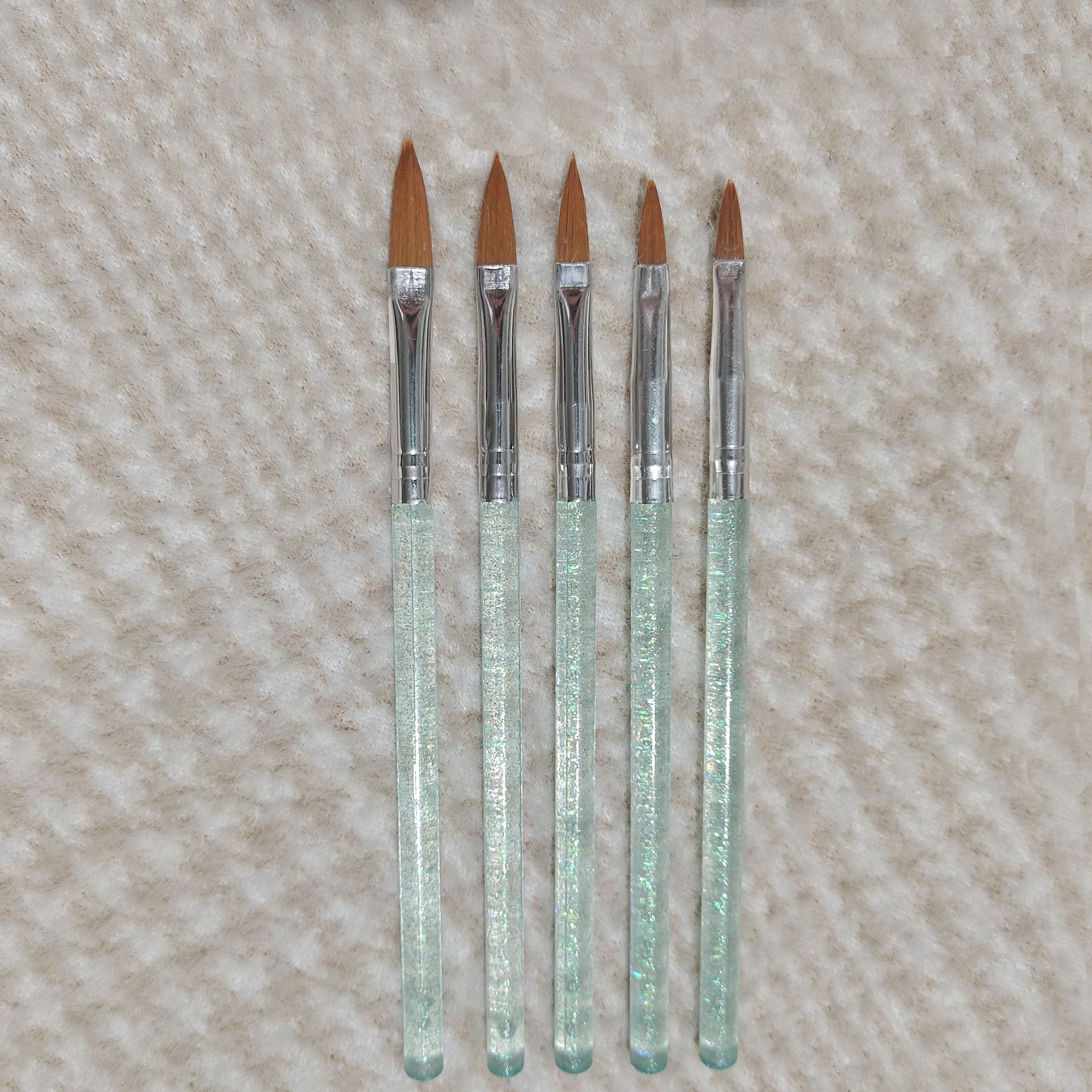 New 5 Nail Art Pens Set Onion Powder Rod Crystal Nail Art Brush Paint Pen